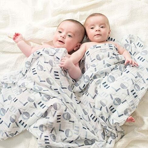 aden + anais Boutique 100% Organic Cotton Muslin Swaddle, Breathable Baby Blanket, Ideal for Boys, Girls, Newborns, Babies & Infants, Receiving Blanket, Soft and Lightweight Wrap, 2 Pack, Sailing Seas in Saudi Arabia