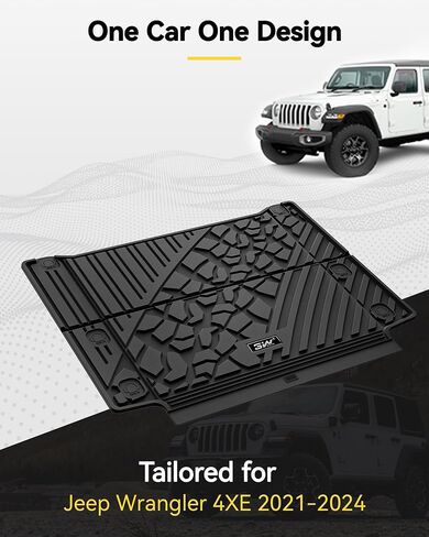 سجادات أرضية 3 وات متوافقة مع Jeep Gladiator 2020-2024، بطانة أرضية TPE مناسبة تمامًا للطقس Jeep Gladiator، مجموعة كاملة من بطانات السيارة للصف الأول والثاني مع شعار أحمر، أسود in Kuwait