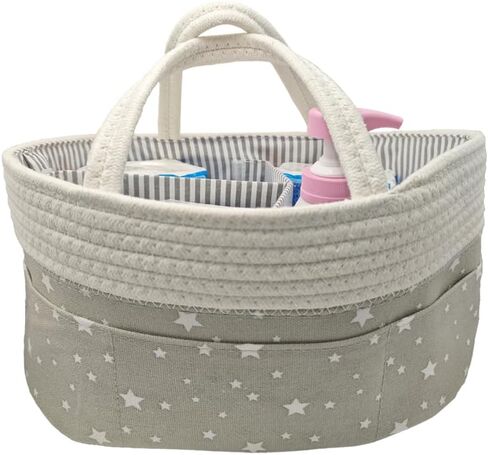 Baby Diaper Caddy Organizer Storage Basket for Girl Boy Shower Gifts Portable Large Nursery Holder Tote for Changing Table or Car Newborn Essentials in Saudi Arabia