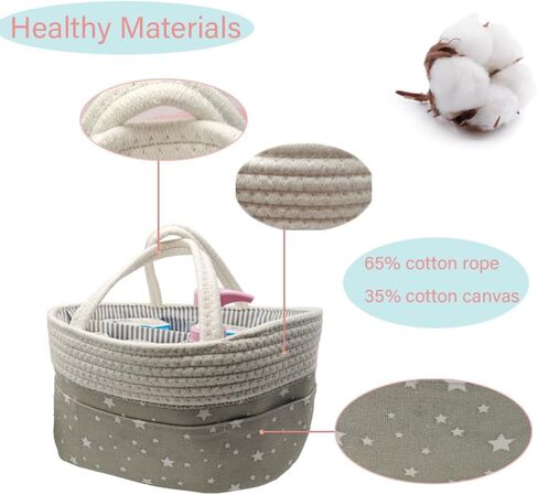Baby Diaper Caddy Organizer Storage Basket for Girl Boy Shower Gifts Portable Large Nursery Holder Tote for Changing Table or Car Newborn Essentials in Saudi Arabia