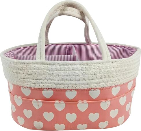 Baby Diaper Caddy Organizer Storage Basket for Girl Boy Shower Gifts Portable Large Nursery Holder Tote for Changing Table or Car Newborn Essentials in Saudi Arabia
