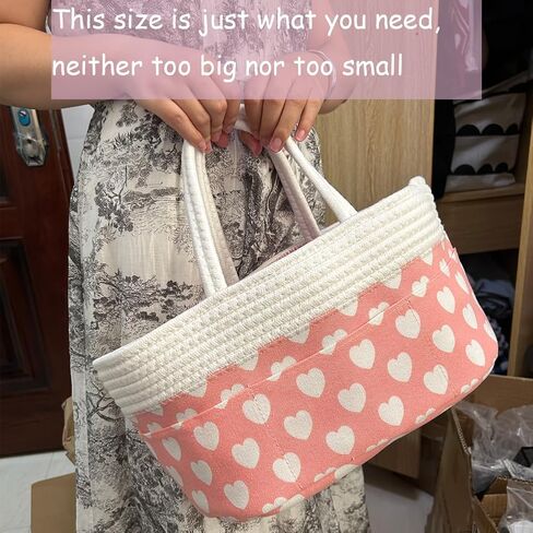 Baby Diaper Caddy Organizer Storage Basket for Girl Boy Shower Gifts Portable Large Nursery Holder Tote for Changing Table or Car Newborn Essentials in Saudi Arabia