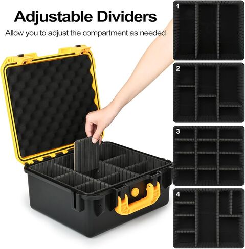 Storage Case for Dewalt Battery & Charger - Waterproof Power Tool Box Storage Bag with Customizable Fit Foam for Milwaukee/Makita/Ryobi Battery & Charger (Only Case) in Kuwait