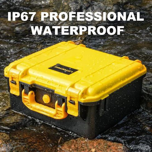 Storage Case for Dewalt Battery & Charger - Waterproof Power Tool Box Storage Bag with Customizable Fit Foam for Milwaukee/Makita/Ryobi Battery & Charger (Only Case) in Kuwait