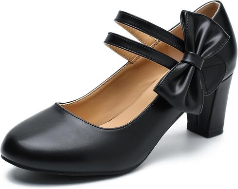 ماري جين كعب مع القوس منخفض الكعب مغلق كتلة مكتنزة مزدوجة الكاحل مضخات مضخات مكتب الزفاف in Kuwait