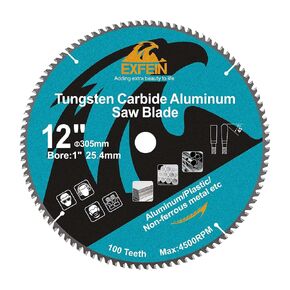 12 Inch Metal Blade for Aluminum Non Ferrous 60 Teeth Tungsten Carbide Tipped Blade with 5/8-Inch Arbor