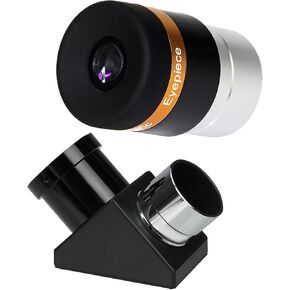 SVBONY Wide Angle 62 Degree 4mm Eyepiece Bundle with SV221 90 Degree Diagonal Mirror, Telescope Accessory for Astronomical Observation