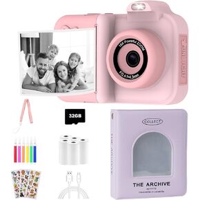 Kids Camera Instant Print(Including 5 Rolls of Printing Paper)+1 Mini Photo Album