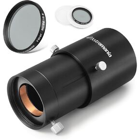 Astromania 2" Moon Telescope Eyepiece Filter ND96-0.6 - Bundle with - 2" Variable Universal Camera Adapter