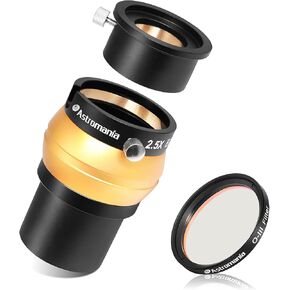 Astromania 2" O-III Filter - Bundle with - 2" Upgraded 4-Elements 2.5X Barlow Lens