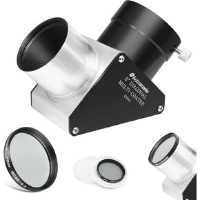 Astromania 2" Moon Telescope Eyepiece Filter ND96-0.3 - Bundle with - 2" 90-Degree Mirror Diagonal with 93%