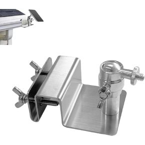 WiTi Gutter Mount for Eufy, Arlo Solar Panel , Adjustable Stainless Steel Mount Bracket to get Sun , No Drill Installation Compatible with 1/4 Screw Camera