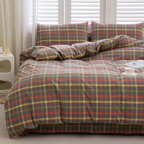 HighBuy Stripe Duvet Cover Queen Geometric Comforter Duvet Cover Grey White Cotton Bedding Sets Full Queen Grey Comforter Cover Full with Zipper Kids Full Duvet Cover Set for Boys Girls Teens