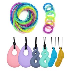 Chew Necklaces for Sensory Kids, 18 Pack