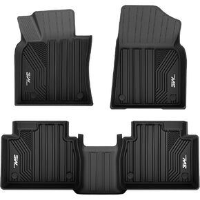 3W Floor Mats for 2024 2025 Toyota Grand Highlander(Include Hybrid)，1-3 Rows Trunk Mat & Seat Back Covers TPE All Weather,Black in Saudi Arabia