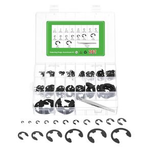 uxcell 551 Pcs E-Clip Assortment Kit, 17 Sizes M1.5, M2, M2.5, M3, M3.5, M4, M5, M6, M7, M8, M9, M10, M12, M15, M19, M20, M22 Carbon Steel External Retaining Rings