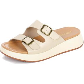 Womens Sandals Platform Double Strap Comfortable Slide for Summer Size 6-11