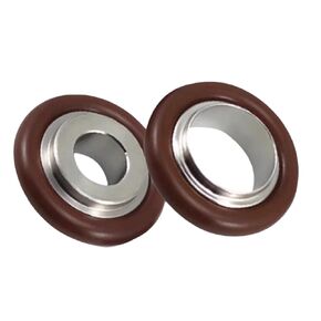 10 pcs Centering Ring Assembly Stainless Steel Ring with Brown Viton O-Ring(KF25)