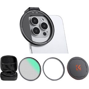 K&F Concept 67mm Magnetic Black Diffusion 1/4 Mist Cinematic Effect Filters + Magnetic Basic Ring + Lens Cap Kit with Magnetic Filter Adapter