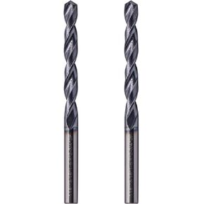 أفضل بنيات 2pcs 1/4 "بتات الحفر الصلبة للكربيد - المغلفة ، 2 بتات تونغستن كربيد تويست تويست ، زاوية 118 درجة ، قطر الحفر 1/4" ، 2 "طول الفلوت ، 3-1/4" الطول الكلي in Kuwait