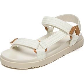 Rihero Women's Flat Sandals Comfortable Open Toe Adjustable Strap Walking Footbed Sandals in Kuwait