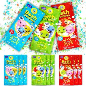Bath Crackles for Kids 12 Pack, Toddler Bath Toys Nontoxic & Fragrance-Free a Unique Kids, Swirl Water for Fizzy Fun Easter Basket Stuffers