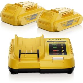 Upgraded 4.0Ah Lithium MAX Replacement for Dewalt 20V Battery and DCB112 Charger for Dewalt DCB206 DCB204 DCB200 DCB180 DCB181 DCB102 DCB104 DCB118 DCB115
