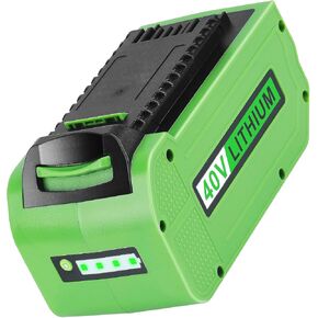 JYJZPB 40V 6.0Ah Lithium-ion Battery Replacement for Greenworks 40V Battery 29472 29462 29252 20202 22262 25312 25322 20642 22272 27062 21242 G-Max Cordless Power Tools(NOT for GEN 1)