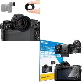 DK-29 Eyecup + Z6III Z50II Screen Protector: Extended Round Z6III Z5II Z7II Z6II Z7 Z6 Z5 Eye Cup Viewfinder Eyepiece with Screen Protector for Nikon Z6 III Z6III Z50 II Z50II Camera