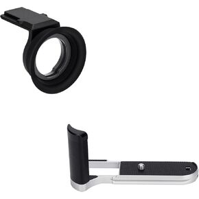 Soft Eyecup Eyepiece & Metal Hand Grip L Bracket for Fuji Fujifilm X-T50 XT50 Camera