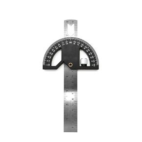 Protractor Angle Finder 12-Inch Woodworking Ruler, Adjustable Stainless Steel Angle Ruler, Angle Finder Tool with 0-180 Degrees Angle Measuring Tool for Home Improvement Carpentry Work