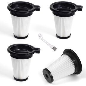 4 Pack HEPA Replacement Filter for Wyze Vacuum Cleaner, High-efficiency Vacuum Filter Replacement with 1pc Brush