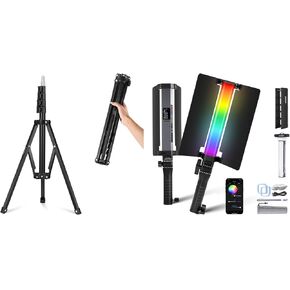 NEEWER NEEWER RGB1 LED Tube Light Stick with Metal Barndoor, Handle, Touch Bar/APP Control, Magnetic Handheld RGB Video Light with 71" Portable Light Stand