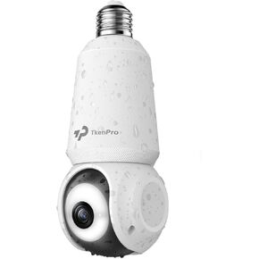Light Bulb Security Cameras, IP65 Waterproof Cameras for Home Security and 360° Motion Detection