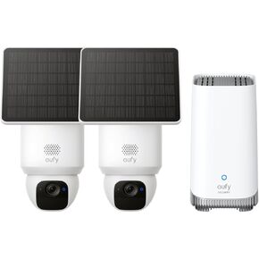 eufy Security SoloCam E30 with HomeBase 3, Security Cameras Wireless Outdoor, Solar Camera Outdoor Wireless, 360° Pan, AI Tracking, 2K Clarity, No Monthly Fee
