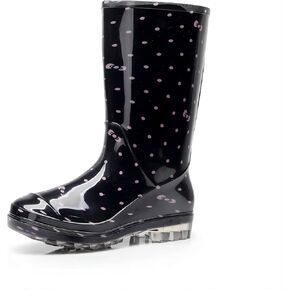 Womens Rain and Garden Boot Wellies Half Calf Rubber Rainboots Floral Printed Waterproof for Garden Women rain Footwear