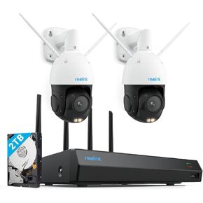 كاميرا مع حزمة WiFi NVR ، وكاميرا WiFi 4K PTZ ، وتتبع السرعة العالية ، والشخص الذكي/الكشف عن الحيوانات/الحيوانات