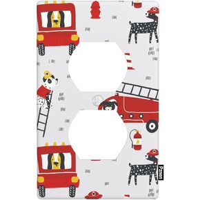 Cute Llama Cartoon Wall Plate Cover Alpaca Animal Boy Girl Nursery Outlet Covers 1-Gang Switch Plug Duplex Cover Home Bedroom Bathroom Kitchen