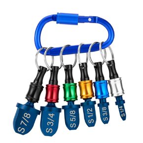 WADEO Swaging Tool HVAC Repairing Set with Bit Holder, Air Conditioner Copper Swage Tools HVAC Kit with Keychain, Portable Copper Pipe Tube Expander Drill Bit 1/4'' 3/8'' 1/2'' 5/8'' 3/4'' 7/8''