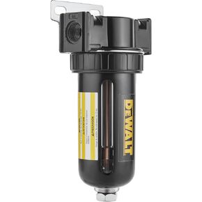 DEWALT 3/8" NPT Inline Desiccant Dryer with Clear Windows for Viewing Desiccant Life Status, High Efficiency Moisture Removal for Compressed Air Systems