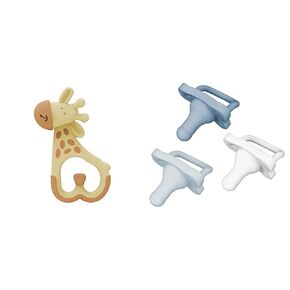 الدكتور براون ريدجس الزرافة Teether 3M+ & Happypaci Silicone Pacifier 0-6M 3 حزمة حزمة