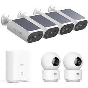 AOSU Wireless Ourdoot/Indoor Camera for Home Safety, 2k Resolution, Easy to Setup