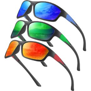 GRFISIA Polarized Sports Sunglasses for Men, Mens Sun Glasses Wrap Around UV400 Protection for Fishing Driving Cycling