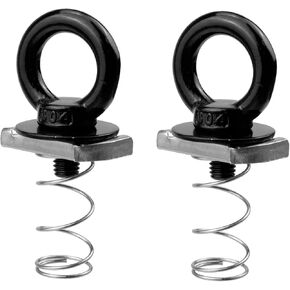 Antrader M10 T Track Bolts,2 Sets 304 Stainless Steel Roof Rack T Bolts Nuts and Lifting Eye Bolts T Slot Bolts Anchoring Kit,Eye Bolts with Nuts,Black