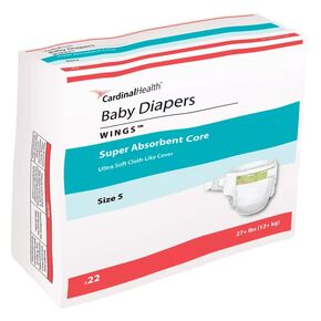 Cardinal Health™ Baby Diapers, Wings™, Size 5, X-Large, Pack of 22