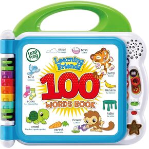 LeapFrog 601503 Learning Friends 100 Words Baby Book Educational and Interactive Bilingual Playbook Toy Toddler and Pre School Boys & Girls 1, 2, 3, 4+ Year Olds, Multi-Colour, One Size