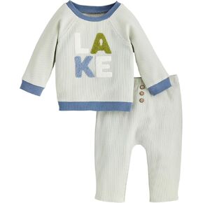 Mud Pie Children's Lake Applique Pant Set; 9-12M