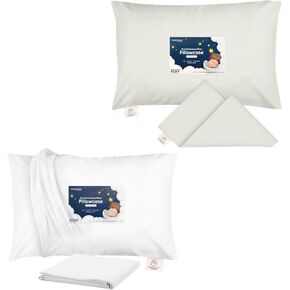 KeaBabies Toddler Pillowcase for 13X18 Pillow - Organic Toddler Pillow Case for Boy, Kids - 100% Natural Cotton Pillowcase for Miniature Sleepy Pillows - Pillow Sold Separately