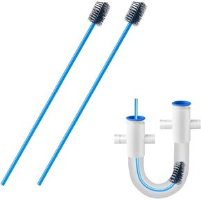 2 PCS Condensate Flexible Drain Brush, 15.7 in Nylon and PVC Drain Line Cleaning Brush, Keep Condensate Traps Clean, for AC Condensate P Trap, Dirt Clean Condensate Drain Trap