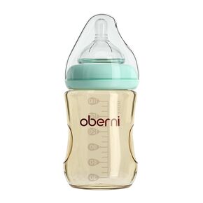 PPSU Baby Bottles, Anti Colic Breastfeeding Bottles, Slow Flow Baby Bottles with Natural Response Nipple-Size S for Babies, Newborn, Preemie 0-3 0-6 Months (6 Ounce, Blue)
